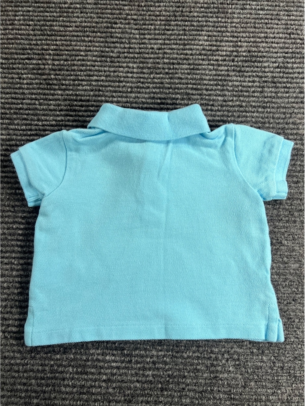 Ralph Lauren Baby Teal Blue Short Sleeve Polo Shirt 3M with Yellow Pony Logo - Picture 6 of 6